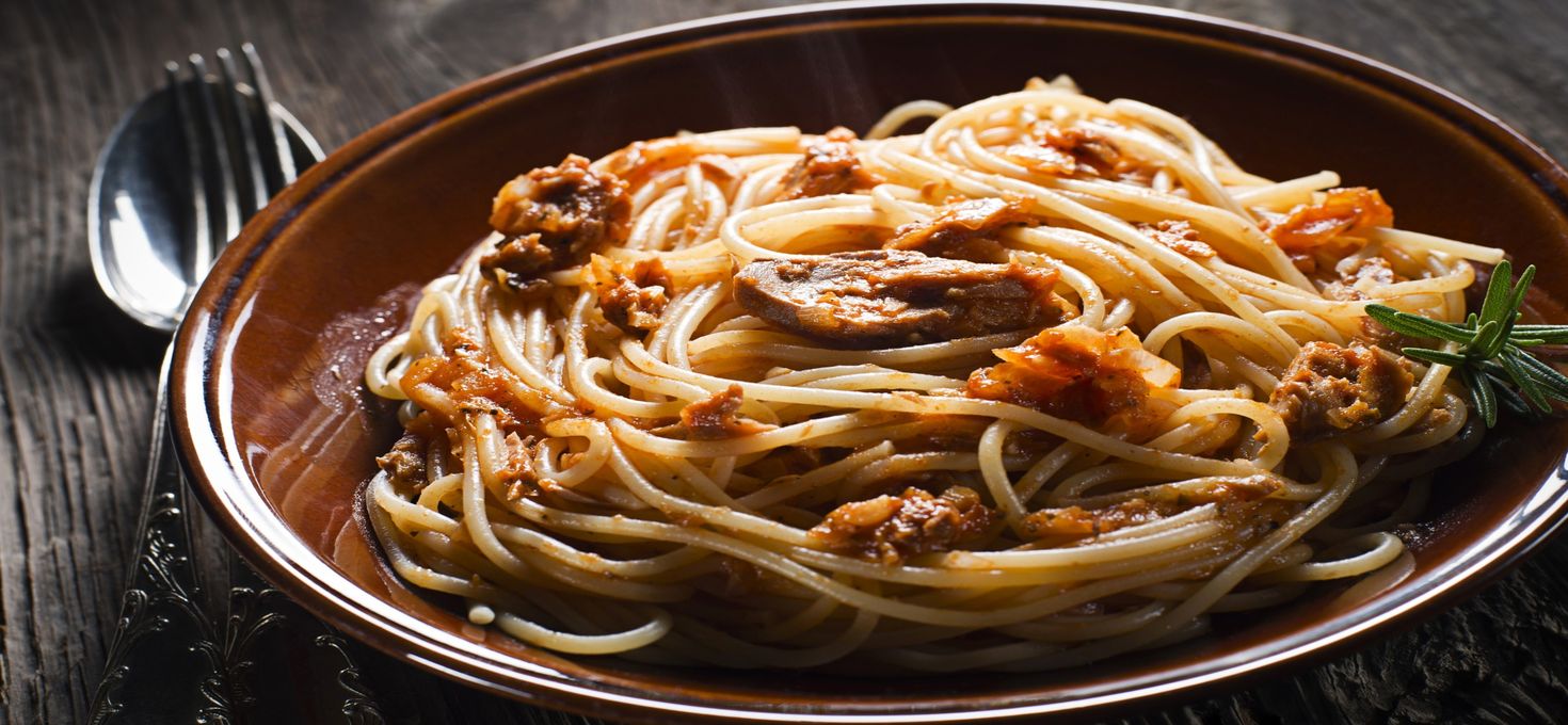 Спагетти с коньяком