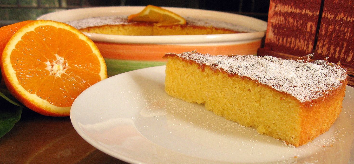 Торт апельсиновый с миндалём